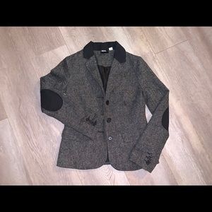 BDG XS Gray Wool like Heathered Blazer w/ Elbow